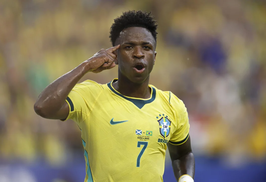 Vinícius Júnior marcou dois gols na vitória do Brasil diante da Escócia (Foto - Rafael Ribeiro)